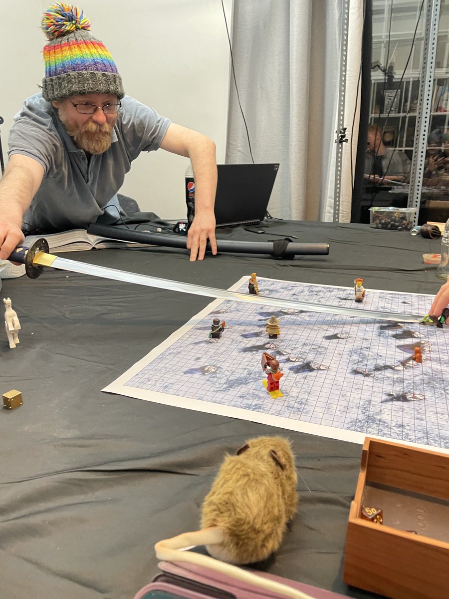 LAWhammering's tweet photo. If you don't check LoS with a sword, are you doing it correctly? #Playtesting #RPGs #WFRP #UsingLEGO #RAT! #SkavenDontExist #DoesHeHaveSkis? https://t.co/o2zANsn3Ct