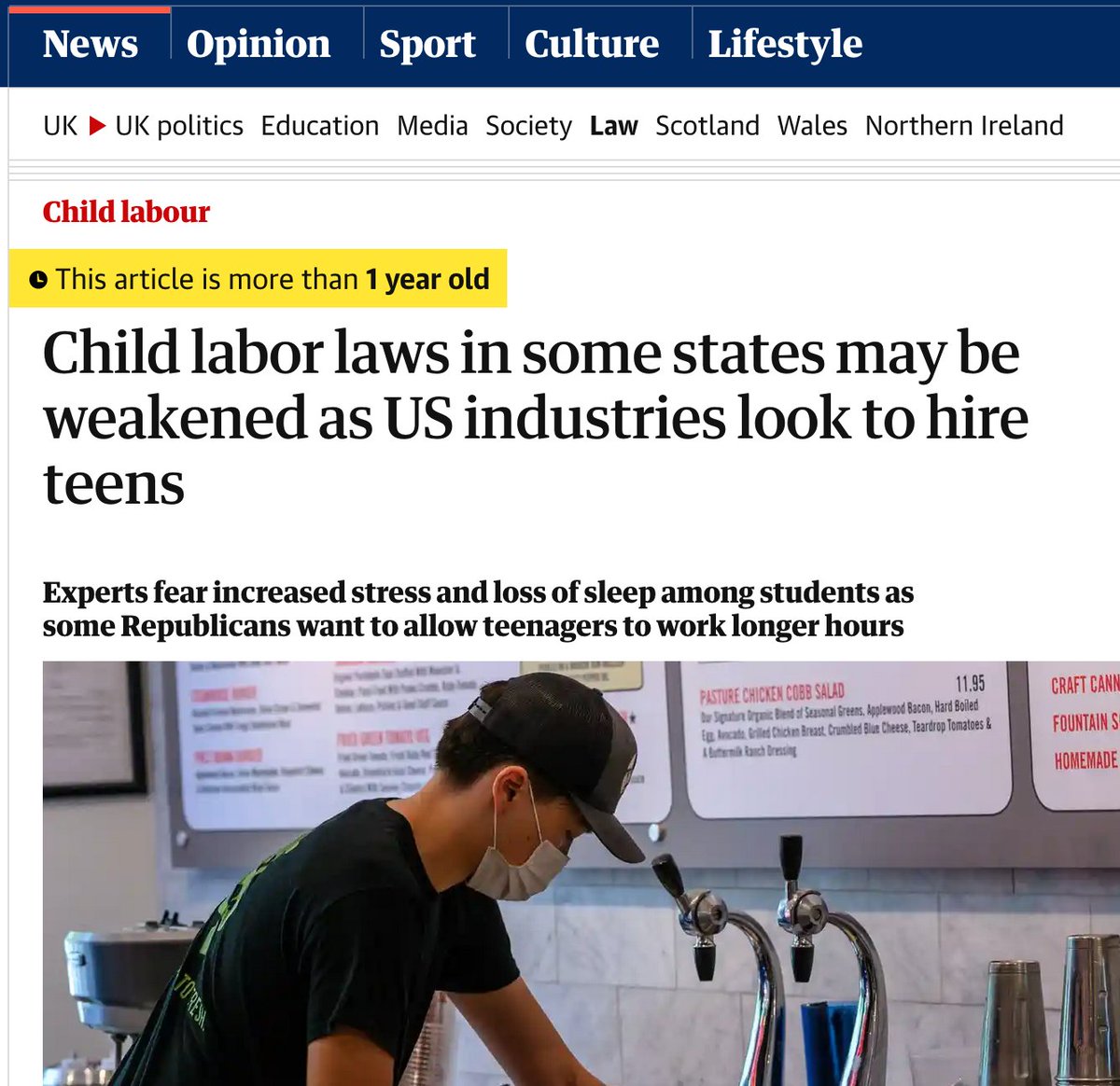 They'd literally rather legalize child labor than increase the minimum wage.