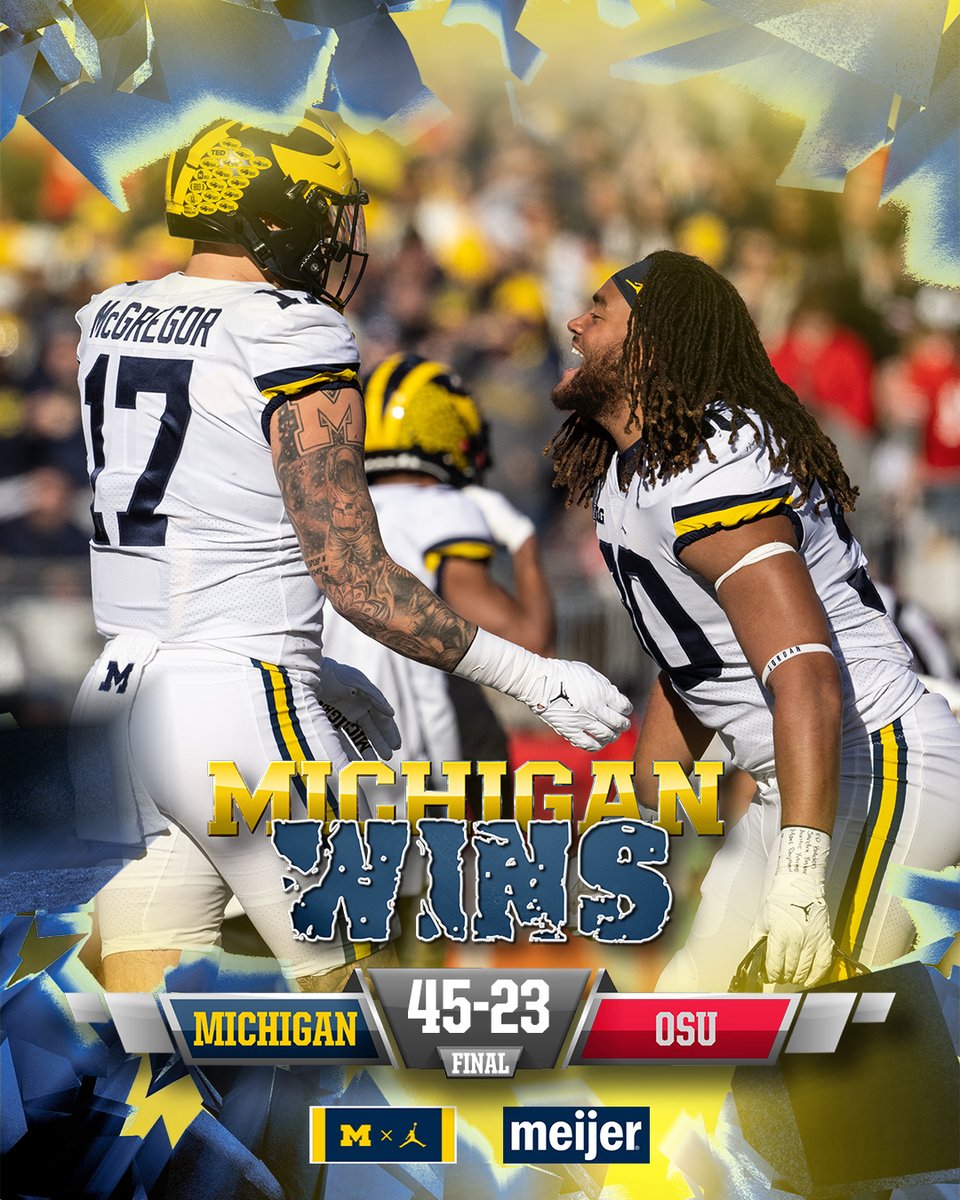 Driving today listened to the great game on @SIRIUSXM Congratulations to @UMichFootball on their awesome victory over OHIO! #HailToTheVictors way to get it done! 