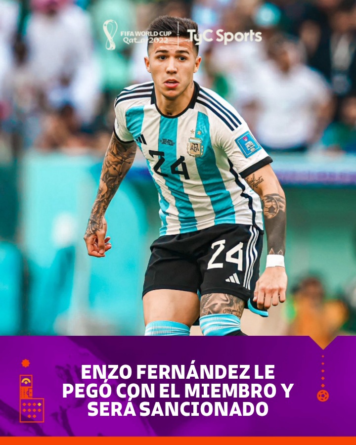 "Enzo Fernández":
Porque no jugará el resto de la copa.