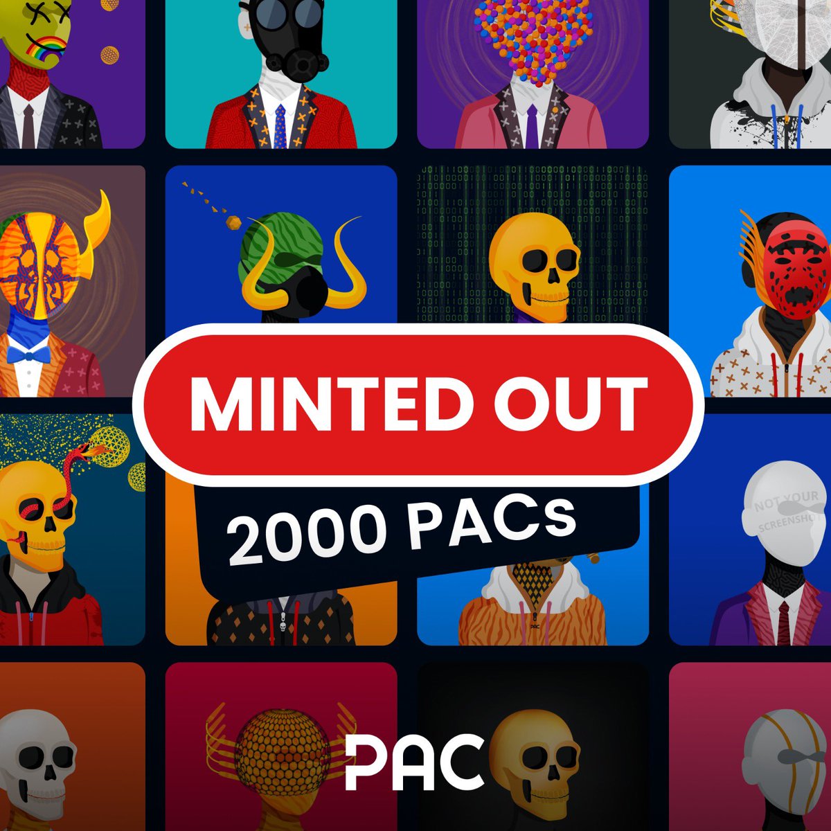 Congratulations to all PAC holders. 

Our mint is officially over. 

Thank you for all your support.

Never underestimate the power of the community 🫡