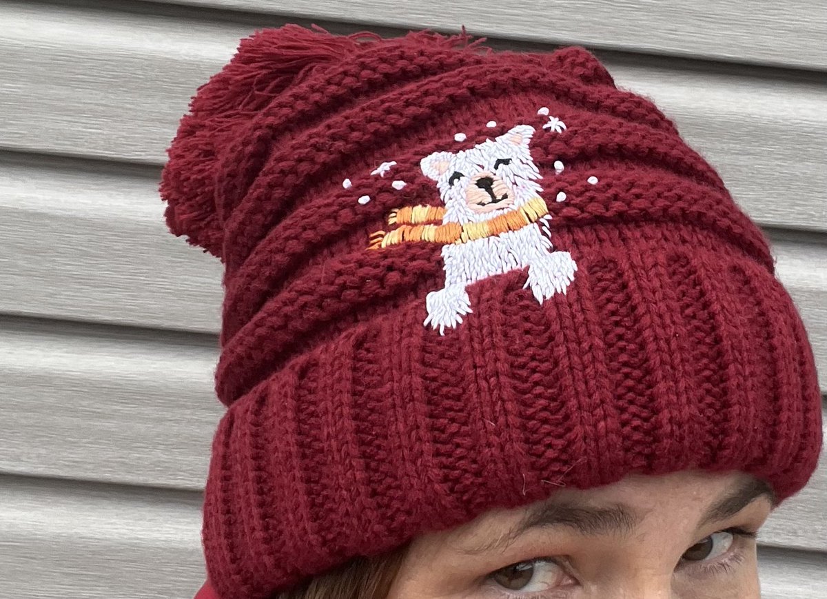 strengthindesignstudios.com/listing/135582…  #polarbear #giftsforher #handembroidered