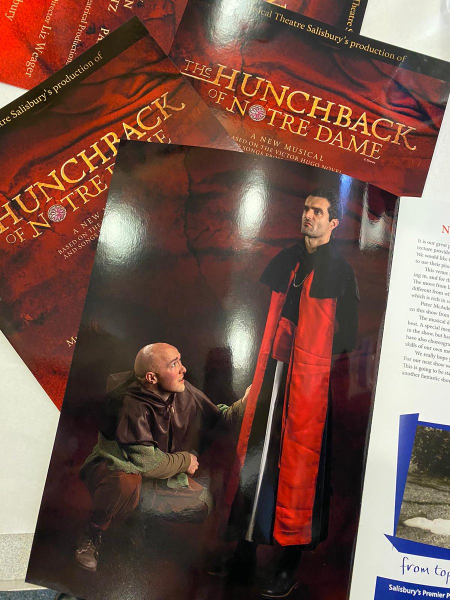 sjcssalisbury's tweet photo. Our very own Mr Corson starring as Frollo in @MTSalisbury The Hunchbank of Notre Dame and Miss Clarke in the Roma Acting Group. Amazing, brilliant performance! https://t.co/h1n52qmWbB