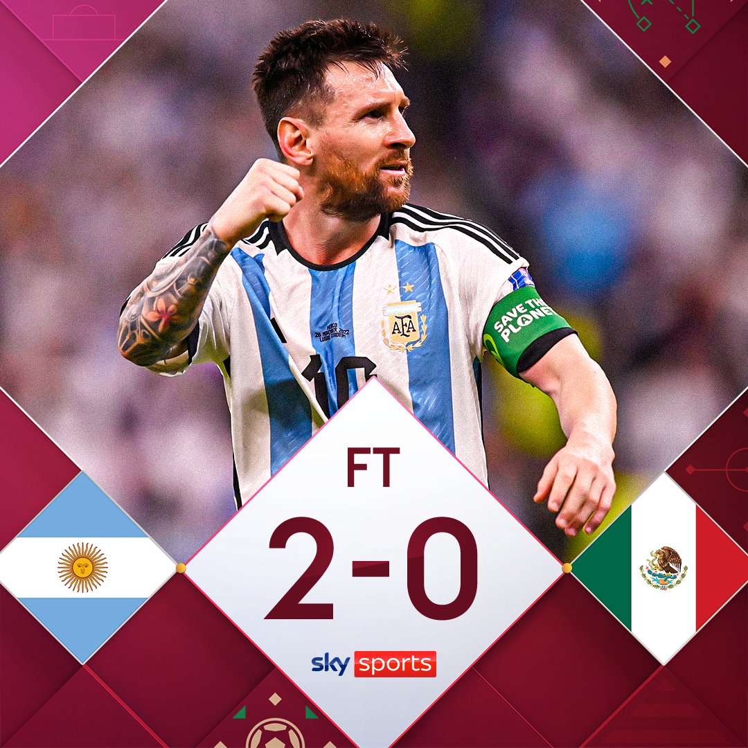 FULL-TIME: A moment of magic from Lionel Messi helped Argentina to a crucial win over Mexico 🌟🇦🇷