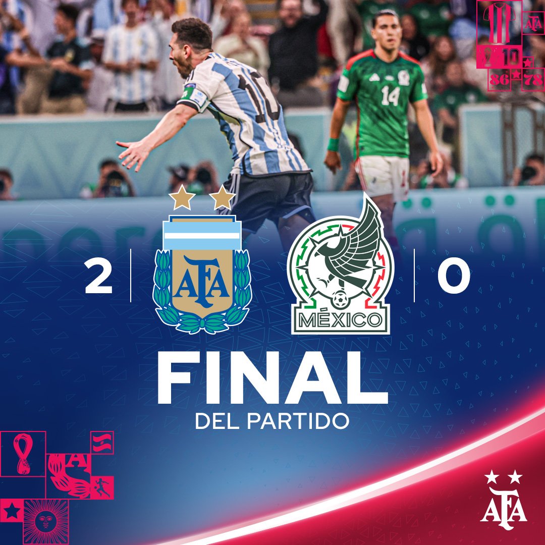 'Argentina':
Porque la #SeleccionArgentina venció a México en la #CopaMundialFIFA