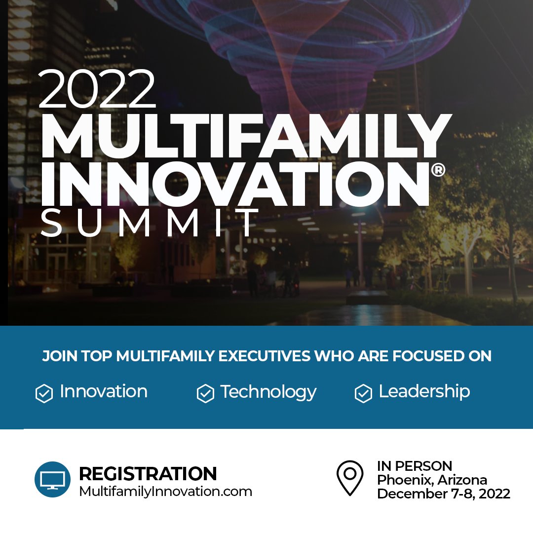 inMultifamily's tweet image. Our goal is to learn about industry problems so that we can deliver the right solutions to the market. multifamilyinnovation.com Register now for the Multifamily Innovation® Summit, Dec. 7-8, 2022, in Phoenix, AZ.

#multifamilyinnovation #multifamilytechnology #proptech