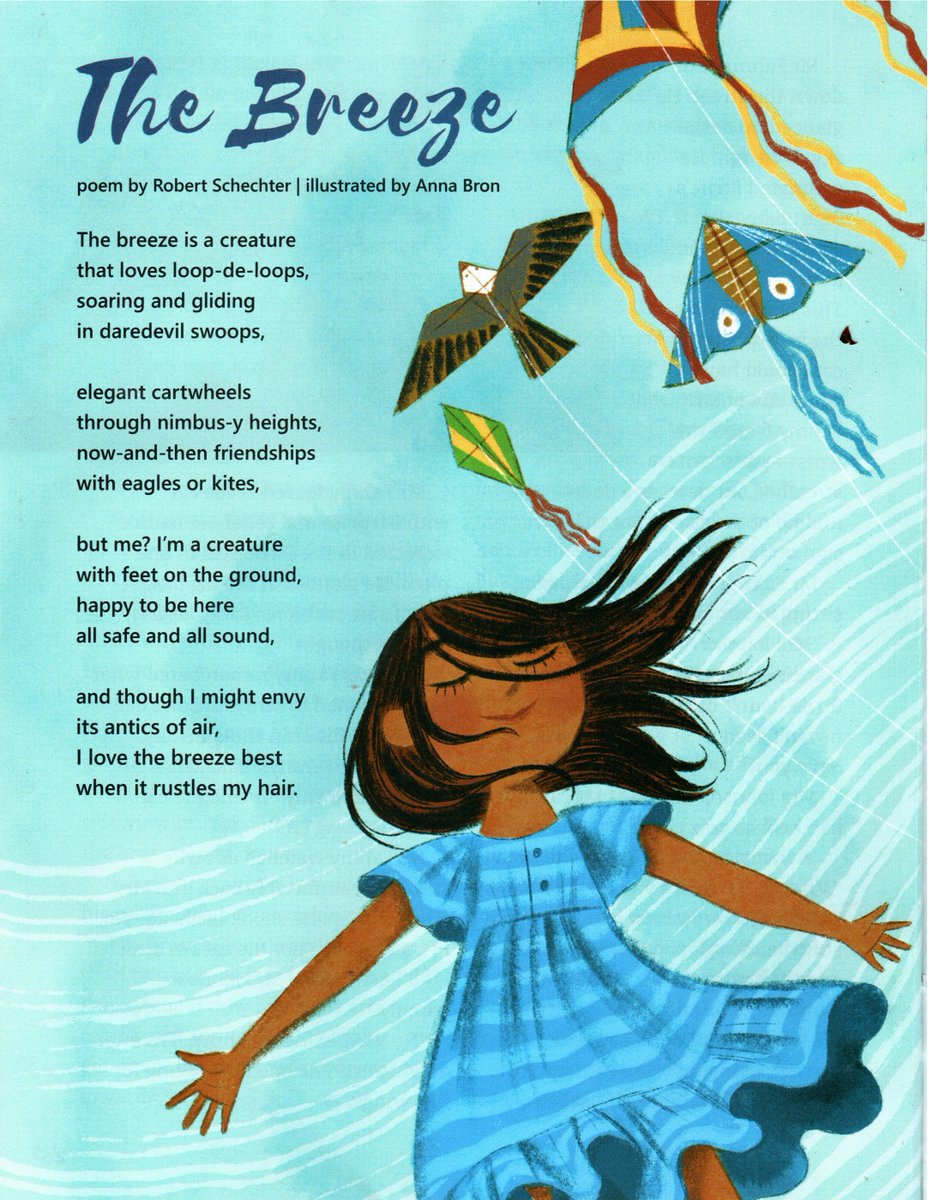 BobSchechter's tweet photo. Just received my copy of ORBIT (The School Magazine), wherein I found a poem you will also find (if you look, and I hope you will), in my upcoming collection, though there it will be called "Breezy Does It." #kidlit #childrensbooks #poetry #poem https://t.co/yDzCh2HgJX