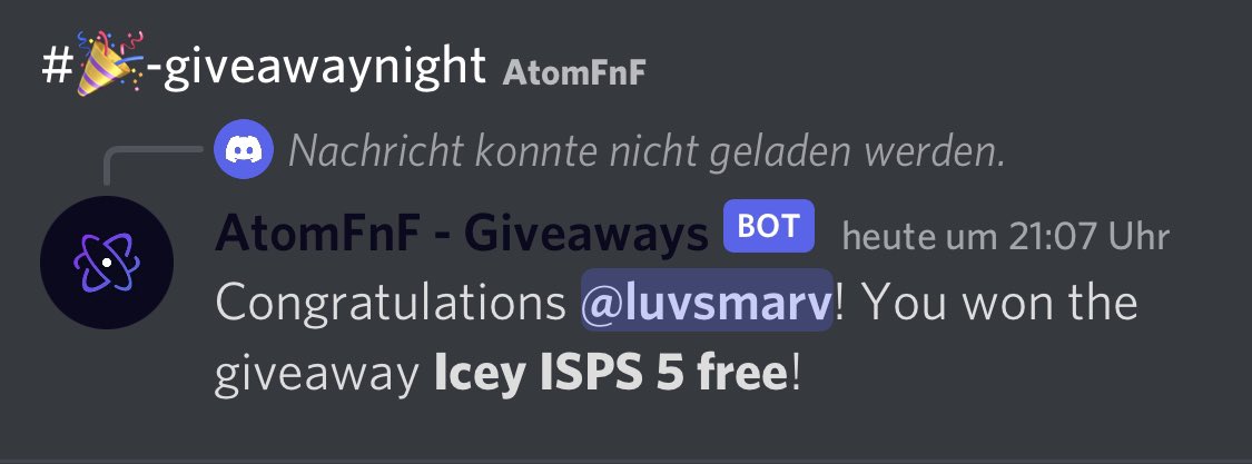 @AtomFnF giveaway night 😴