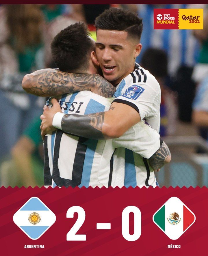mafersanchez221's tweet photo. ⚽ #Deportes 

#Qatar2022 

 🇦🇷 Lionel Messi anota el primer tanto, y Enzo Fernández, anota el segundo.
El miércoles, desde las #16hs van con todo vs. Polonia https://t.co/cYeATKiy6P