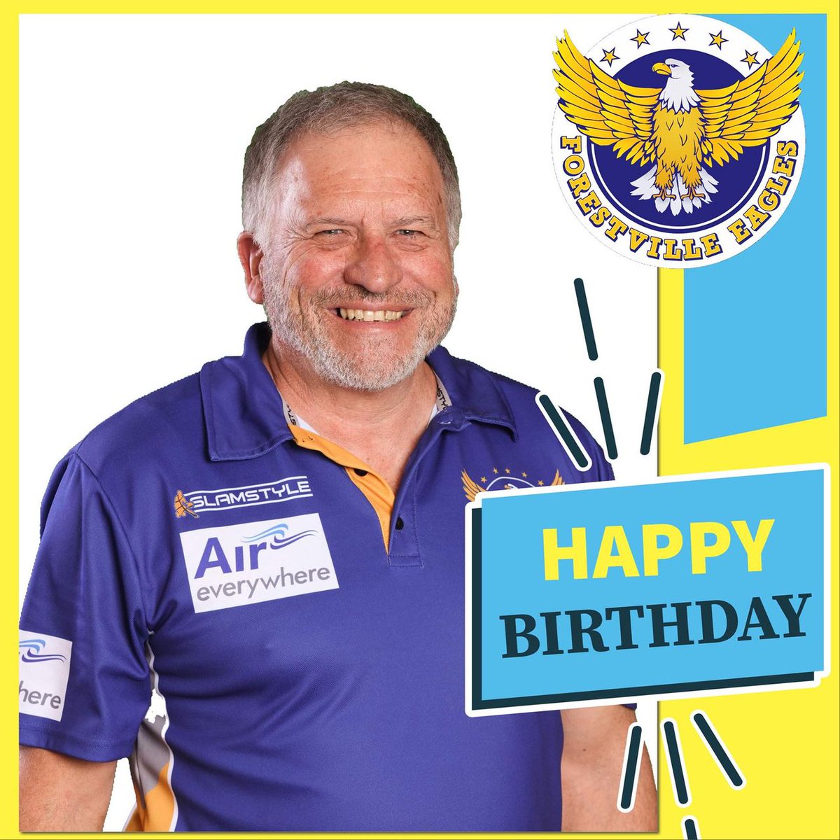 🎂🎁 HAPPY BIRTHDAY to Forestville Eagles Basketball Club President Rod Cocks from your #ForestvilleFamily - may all your SWISHES come true!
If you are a #ForestvilleEagles junior &amp; your birthday is today, send us a message - we may have something for you!
💙💛🦅 #WeTheVille