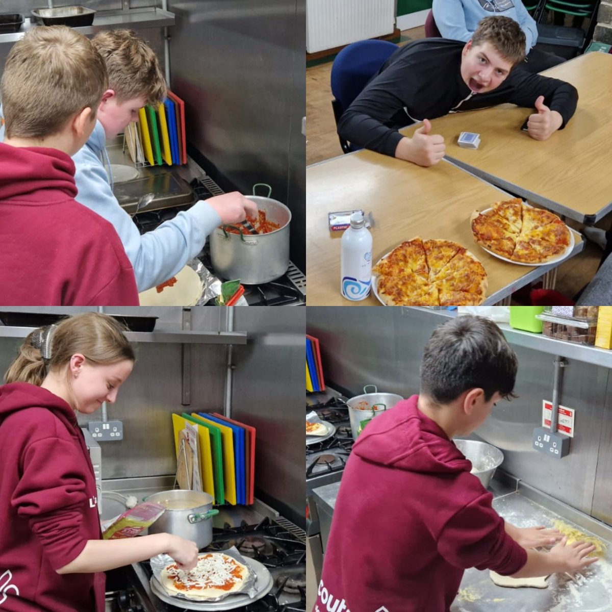 This evening, we made our own pizzas!