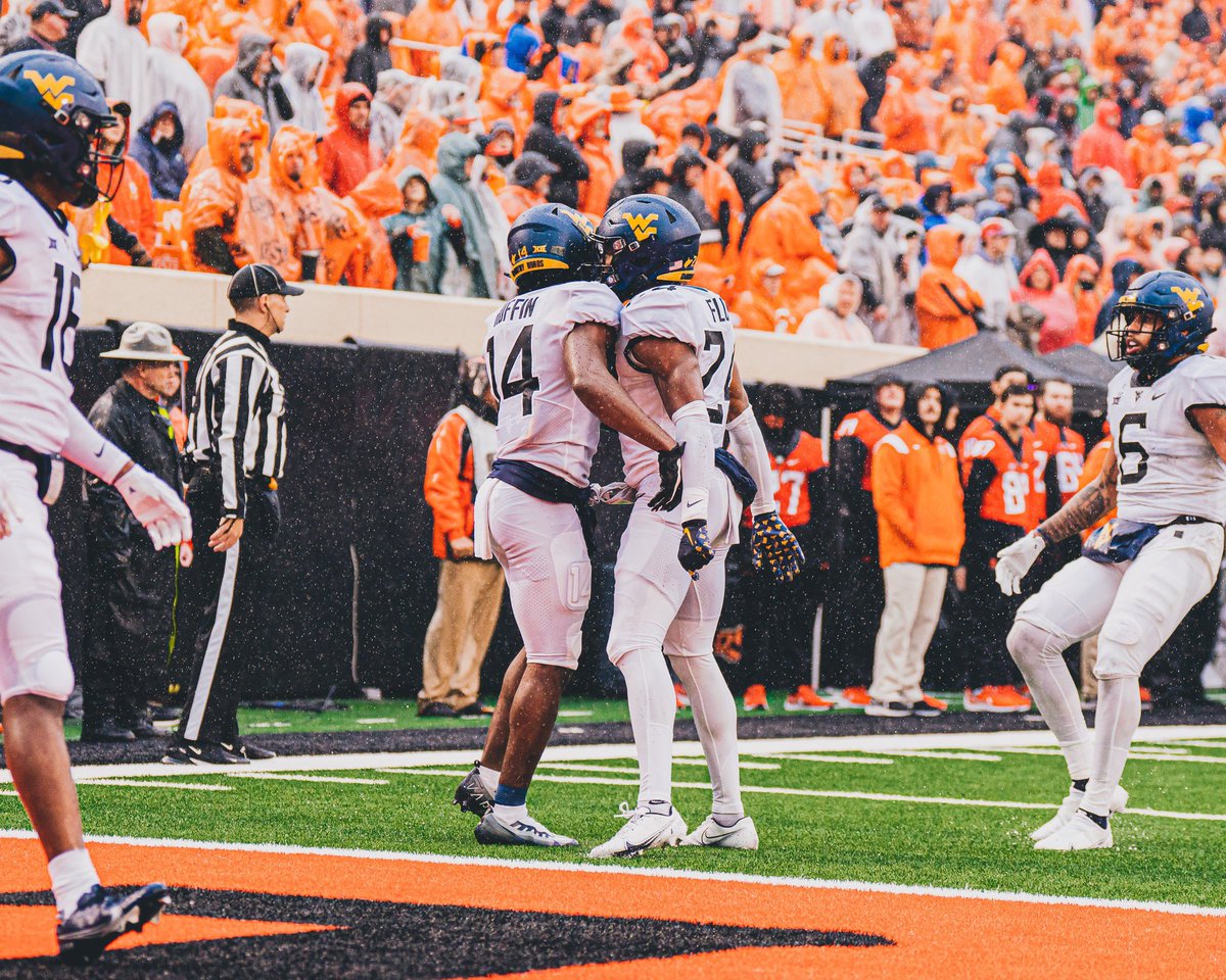 WVUfootball's tweet photo. Swept the Oklahoma’s 😎 https://t.co/qMn82OtGs4