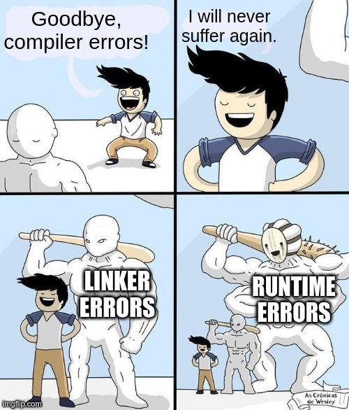 Goodbye compiler errors, the joys of dynamic programming languages 🤡