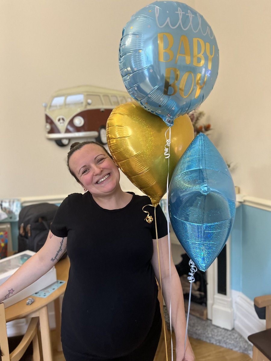 KeateCare's tweet photo. With only a few weeks to go Lydia has started her maternity leave. Put your feet up and relax as before you know it you will be a Mummy. Good luck Lydia 👶 x #maternity #teamkeate #carehome #mummytobe https://t.co/pQ9fef0Qhd