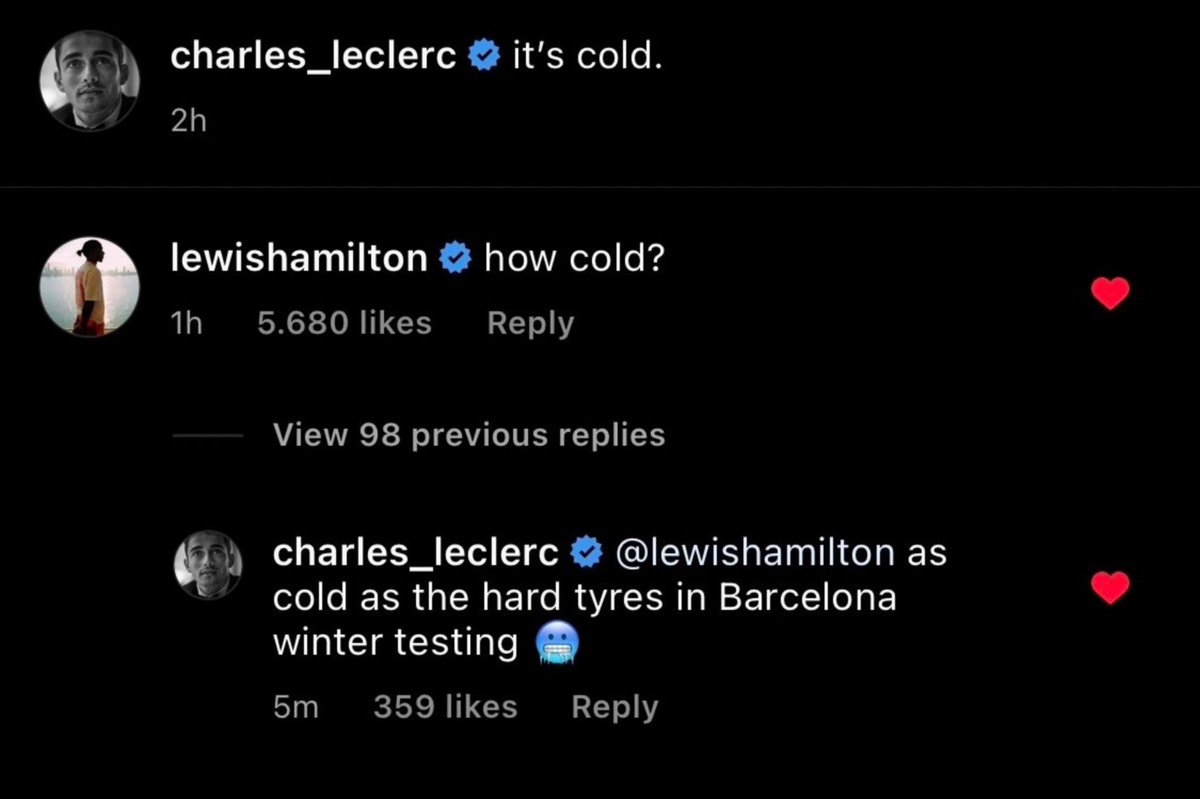 8WDCS's tweet photo. charles leclerc is the most unfunny man when it comes to insta comments https://t.co/8tDOlsfUZ1