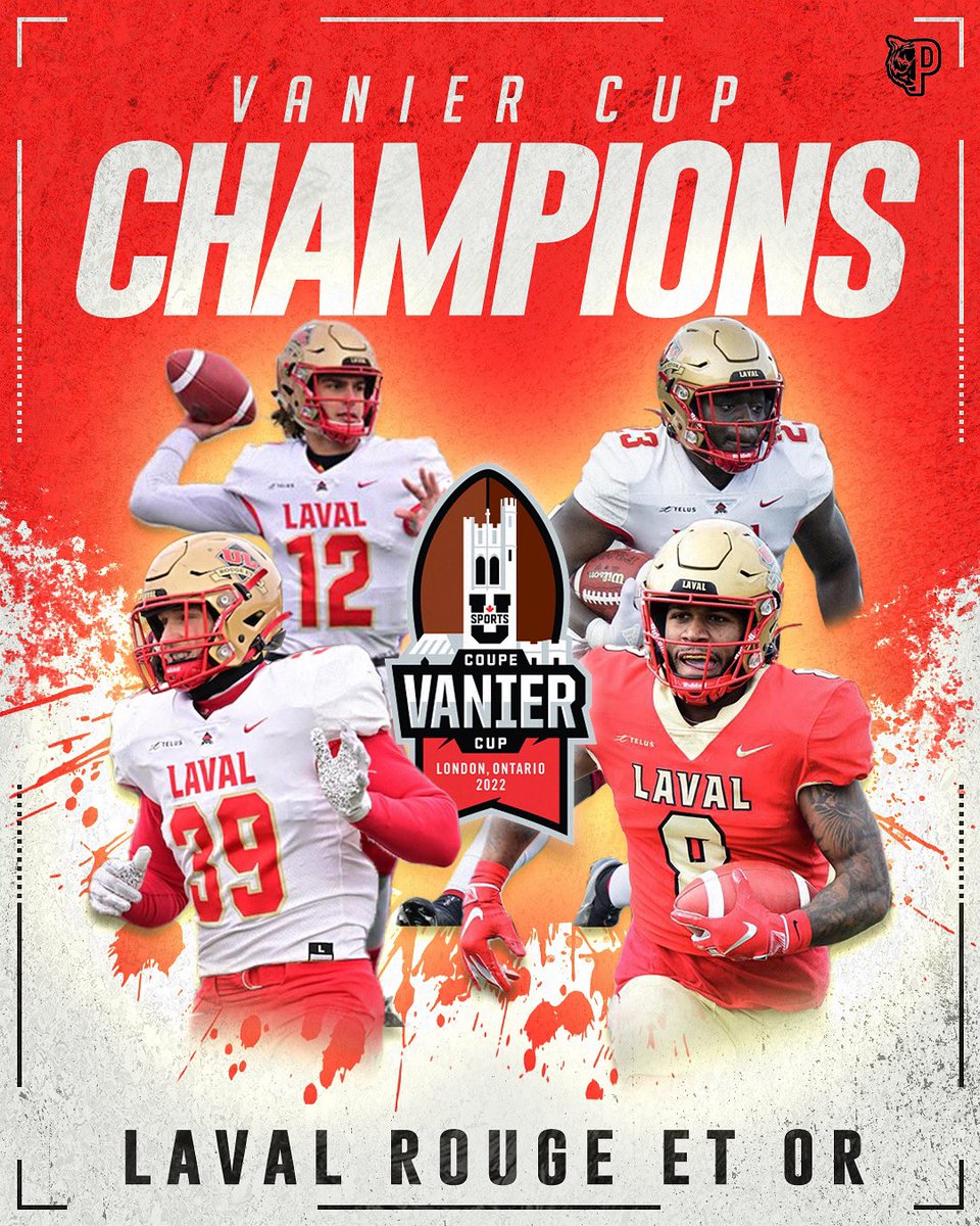 PRSVRE_'s tweet photo. The dynasty continues… 

THE LAVAL ROUGE ET OR ARE VANIER CUP CHAMPIONS 🏆

#ForTheNorth | #USPORTS https://t.co/ad4exov6JL