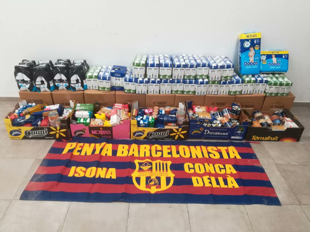 Recollida pel #bancdelsaliments a #isona organitzat per la <a href="/pbisona/">PB Isona i Conca Dellà</a> amb la col·laboració de les botigues del poble. Moltes gràcies per participar-hi!
<a href="/BALleida/">BancAlimentsLleida</a> #fcbpenyes #FCBarcelona #FCBlive