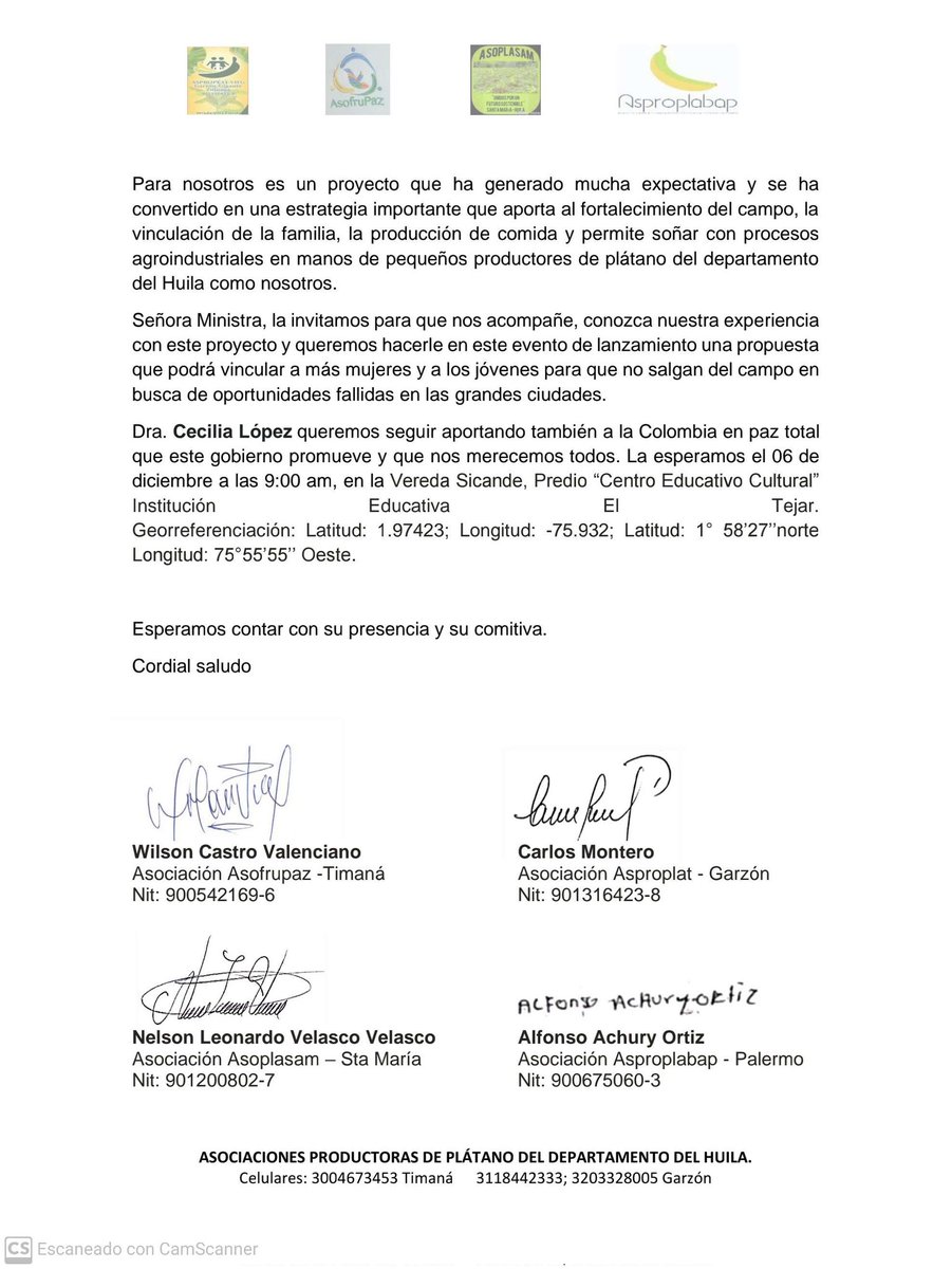 elpodi's tweet photo. Las asociaciones productoras de plátano del departamento del Huila la invitan al lanzamiento de la estrategia agroempresarial de produccion de semilla de plátano https://t.co/DQv1GAvsWy