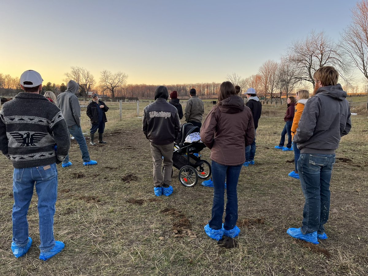 BeefFarmersON's tweet photo. Moving into the #OBYA section of our #BeefDay with a tour of Gilbrea Farm in Erin! Great cow-calf info from Bob and Katie Wilson! https://t.co/YzkhlRHRo6