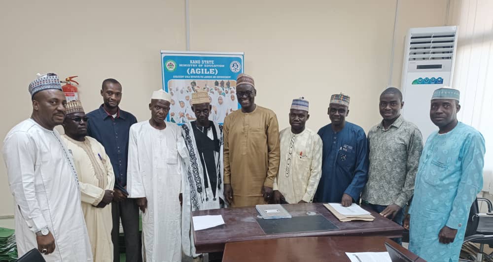 Kano AGILE project recieve 5 man delegation from Dadin-Koawa Minjibir LGA on a thank you visit for citing a new JSS in the community. This will increase access to safe and secure learning facility.
