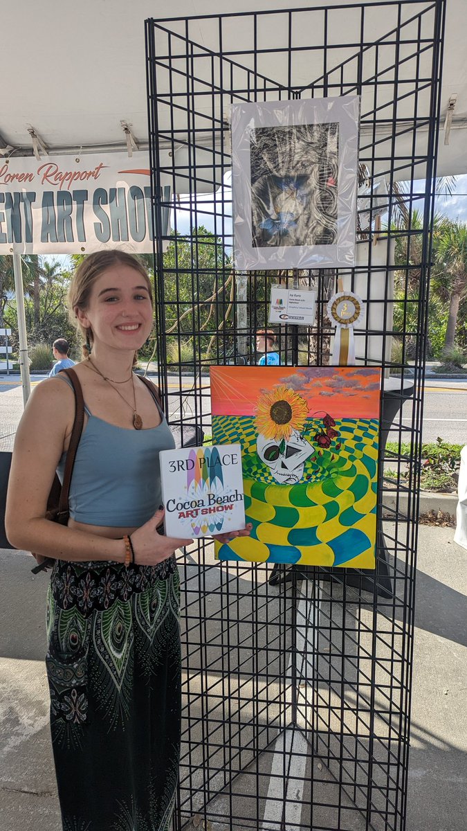 CBHSArt's tweet photo. Congratulations to Ivy Kurtz!!! She placed 3rd in the mixed media category at Cocoa Beach Student Art Show. #cocoabeachart @cocoabeachart https://t.co/HUE3IarBza