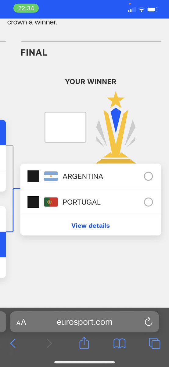 TimeFooty's tweet photo. If both Portugal and Argentina win all there matches leading up to the final we will have a

Messi Vs Ronaldo Final! https://t.co/7uWqIpZ5im
