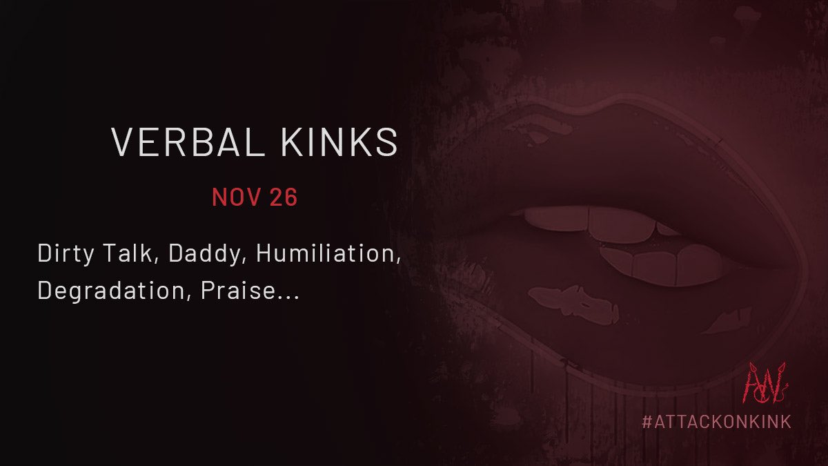 weeberry1's tweet photo. Hello everyone and welcome to day 26 of @AttackonKink ! 

Verbal: Dirty Talk, Daddy,
Humiliation, Degradation, Praise 
+ Soulmates

Just something a little dirty and a lil cute💕

#Ereri
#attackonkink 

Graphic by AOK team 

Read the thread below!
⬇️⬇️⬇️⬇️⬇️⬇️⬇️⬇️⬇️ https://t.co/aG1ZOXff2k