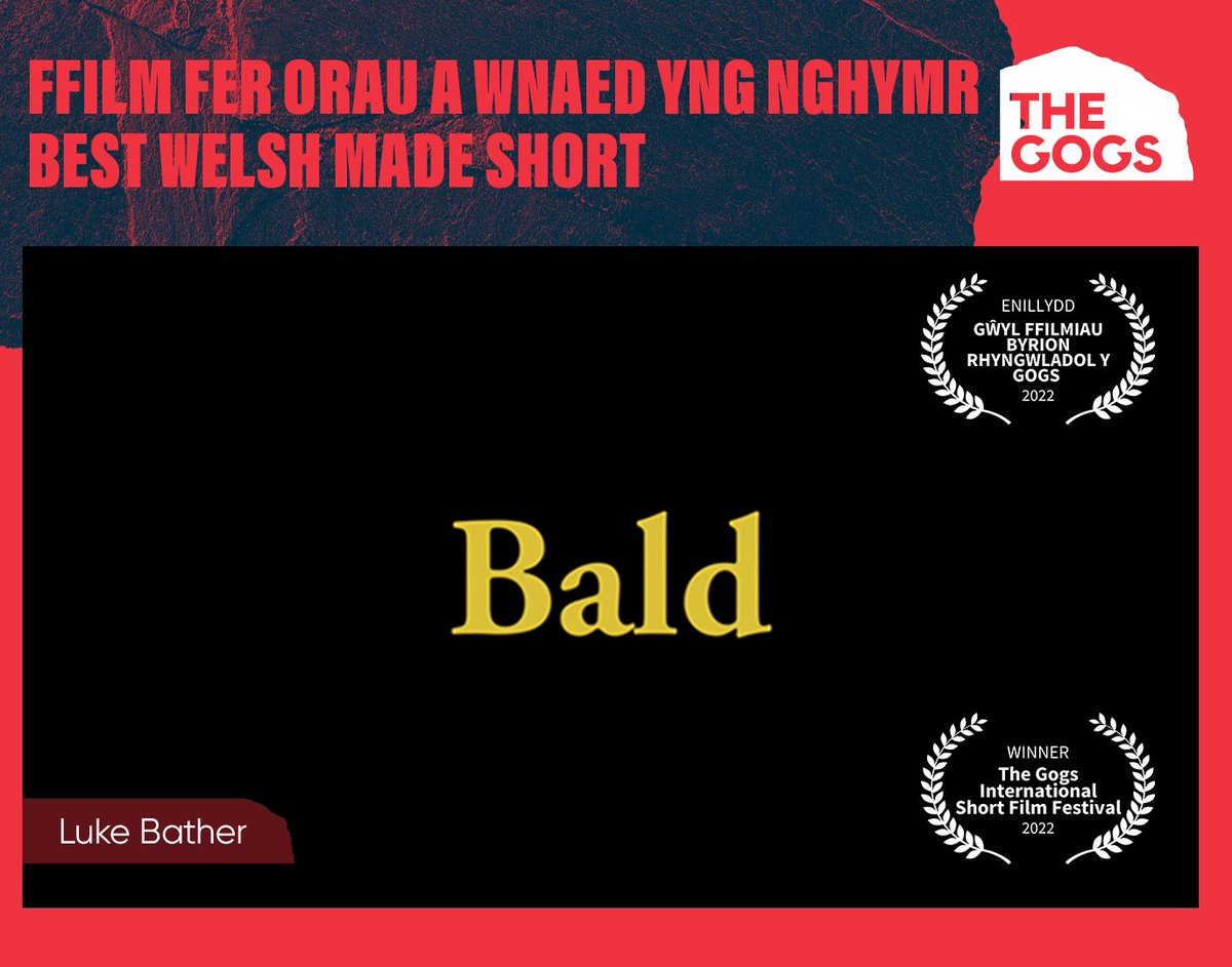 Ffilm Fer Orau a Wnaed yng Nghymru 📢
A’r enillydd yw...
‘Bald’ gan Luke Bather 

Best Welsh Made Short 📢
And the winner is...
‘Bald’ gan Luke Bather 

@StageFifty @FfilmCymruWales @BayofColwyn @ConwyArtsTrust @MadasBirdsFilms @celynjones