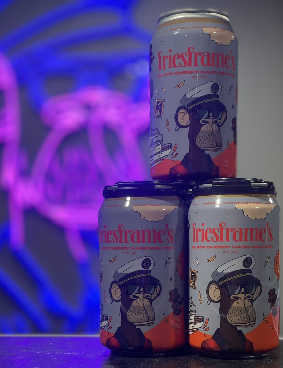 The lady stocked up our bar with 3 cases of a custom seltzer featuring my  <a href="/BoredApeYC/">Bored Ape Yacht Club 🍌</a> for my anniversary present this year 🍻❤️