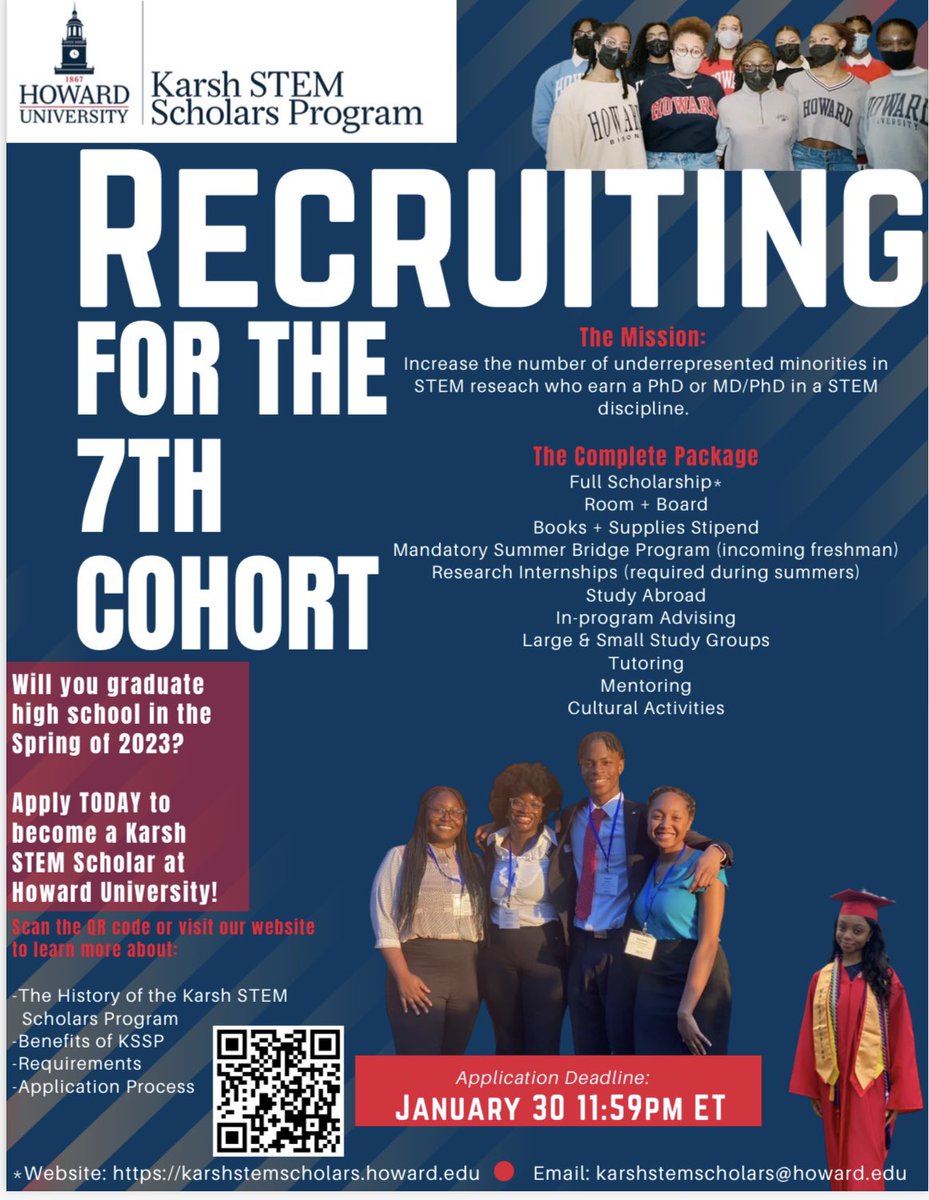 Please share this with high achieving high school students interested in pursuing a STEM PhD or a combined MD-PhD. Scholarships and comprehensive support provided by this premier scholars program.