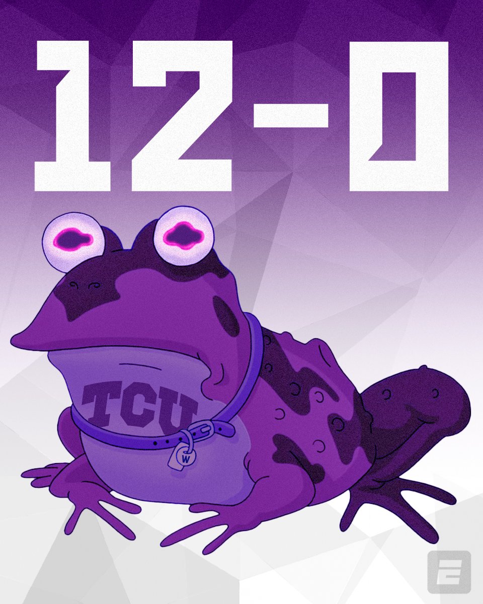 SportsCenter's tweet image. HYPNOTOAD IS 12-0 FOR THE FIRST TIME SINCE 2010‼️ @TCUFootball