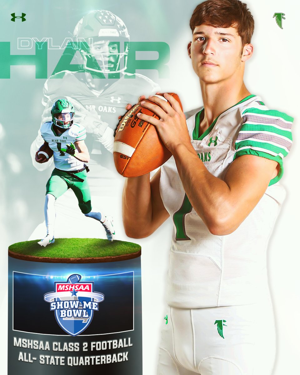 cnikkzsports's tweet photo. Congrats to @DylanHair_1 and @WeAreBlairOaks on their win over Bowling Green, 66-48, in the Class 2 Semifinal game. 

Dylan Hair finished the game with EIGHT total touchdowns (5 passing, 3 rushing) and 588 total yards (284 rushing, 304 passing). Best of luck in the #ShowMeBowl! https://t.co/cTRBDorzye
