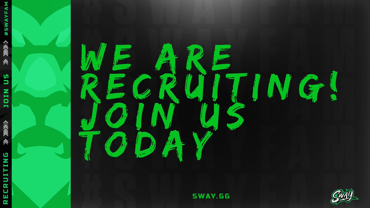 SwayGG's tweet photo. Hey you!

Are you looking for an organization to be apart of? Well the #SwayFam is looking for new people to join our always growing community!

No matter what game you play, it doesn't matter to us!

Join our discord at the link below and apply today!

https://t.co/ntETVVvBfA https://t.co/n7n3oHpULR