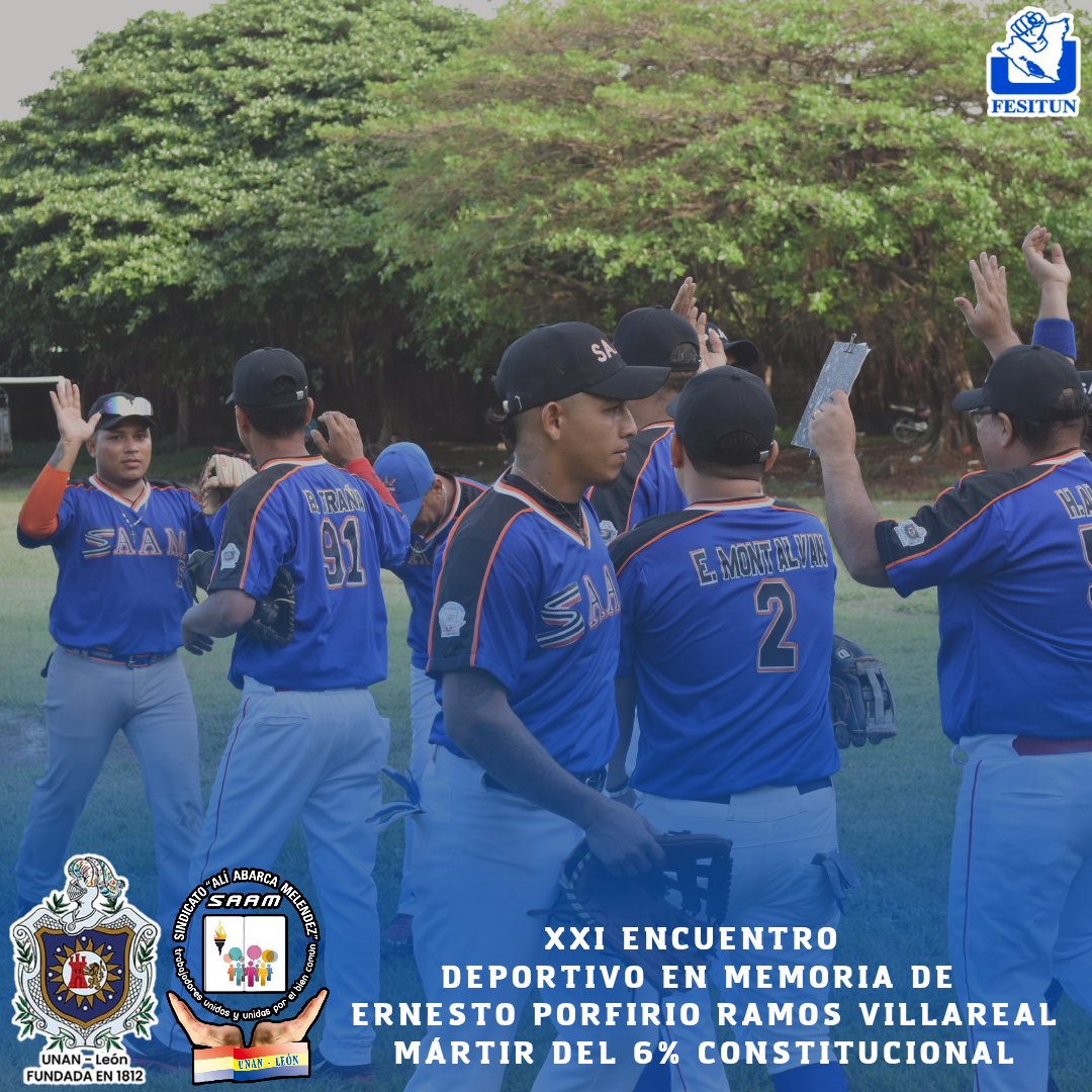 #VictoriasDeLaPaz #SAAMUNANLEÓN Participando en el XXI Encuentro Deportivo en Memoria de Ernesto Porfirio Ramos Villareal mártir del 6% constitucional. Organizado por FESITUN en UNIAV Sede de Rivas. Resultando Ganadores del 1er lugar SAAM UNAN-LEÓN en la disciplina de Softboll 🏆