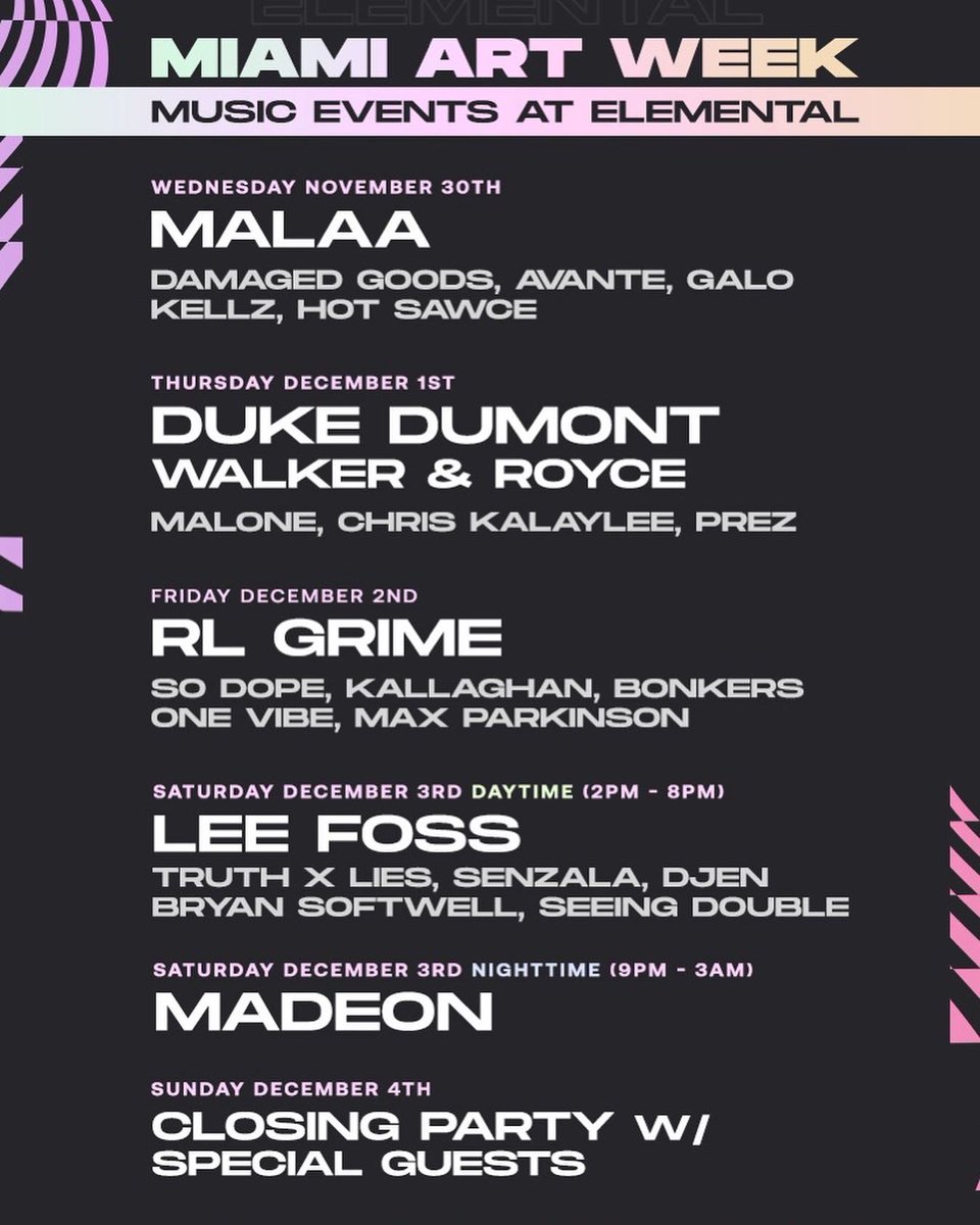 jennyschorsch's tweet photo. I’m thrilled to announce that I will play at the Elemental festival during Art Basel with @leefossmusic and @truthxliesmusic, among other amazing DJs, this Saturday at 2 PM. Join me🙏🏻❤️ With this link, the ticket is FREE: https://t.co/6pqRJtKQlr #artbasel2022 #artbasel #djen https://t.co/MJdnzjKxSI