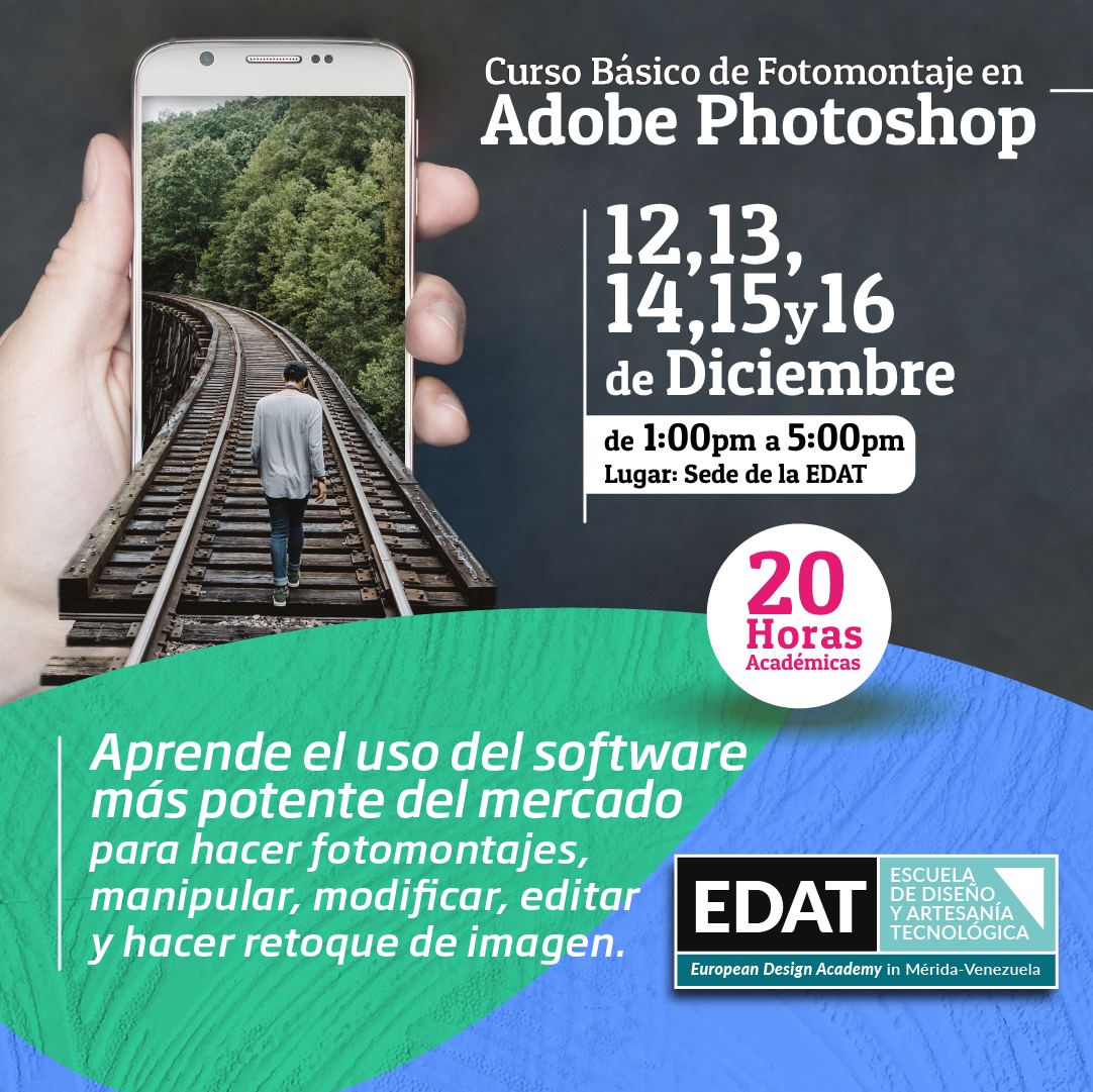 EDATmerida's tweet photo. Aprende a usar el programa de fotomontaje y edición de imagen más potente del mercado. #Photoshop #cursosmerida https://t.co/asN2VPLUMe