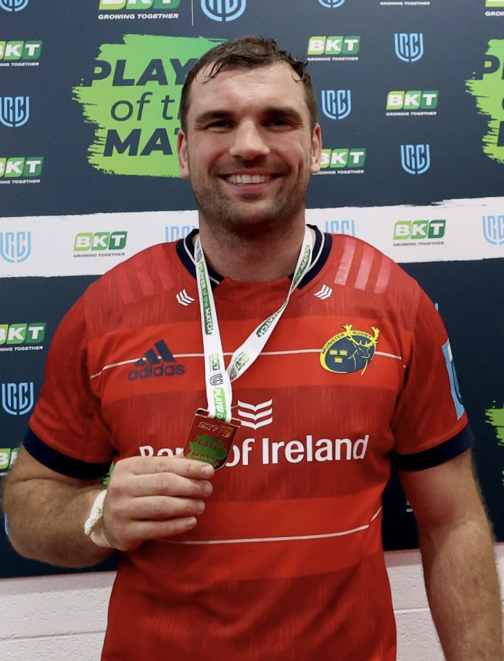 Another brilliant display from Tadhg Beirne, tonight’s #BKT United Rugby Championship Player of the Match ⭐️

#MUNvCON #SUAF 🔴