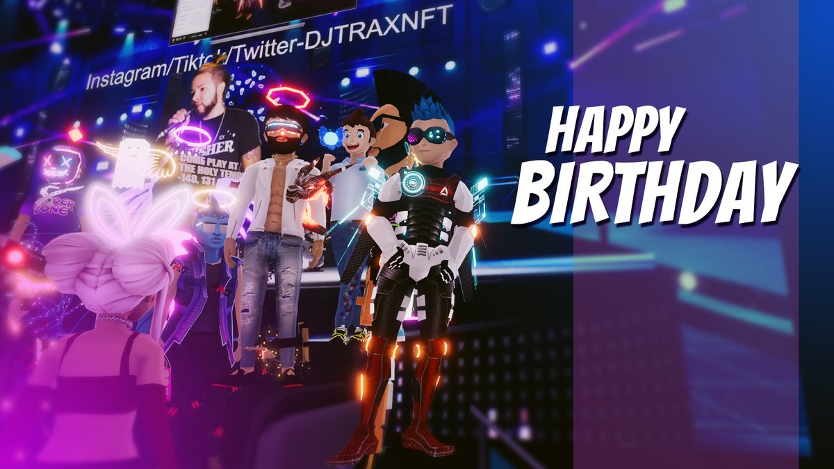Celebrating <a href="/DJTRAXNFT/">TRAX & DJ T-RAX</a>​s Bday-Party at lilTrax Built (-88,-20)🎶❤️‍🔥

#decentraland #metaverse #musicnft #Web3 #DCL