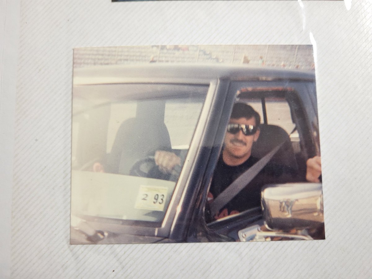 side_draft's tweet image. Found some old photos from when my Mom (@_ahurst) met Davey Allison at @NWBSpeedway. She is a die hard Davey fan still to this day! 

@Lizallison28 @LarryMac28