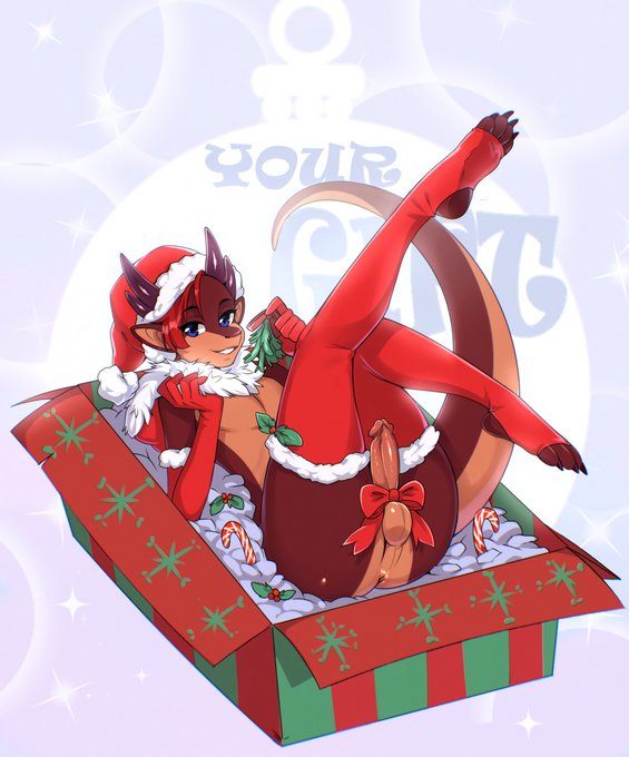 LOVE my XXX-Mas secret Santi gift

（*’?’人）?
Art by @Visas_Bun 
#femboislove #femboi #femboy #furry #furryart