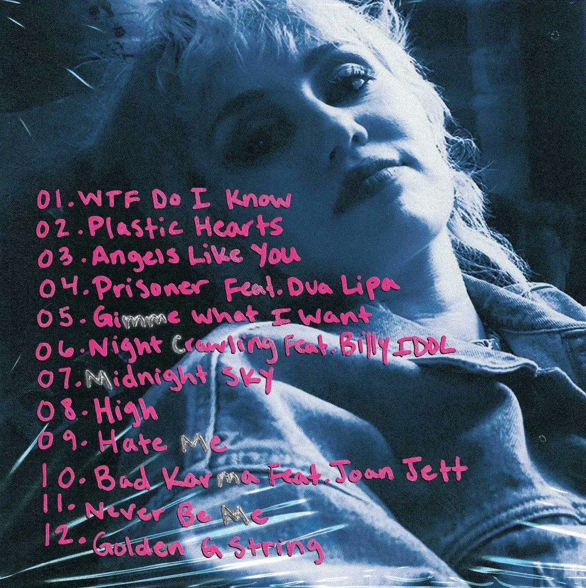 PopCrave's tweet photo. 2 years ago today, @MileyCyrus released ‘Plastic Hearts.’

The record saw Cyrus venture into the rock sound and was praised by music critics. It spawned the hit singles “Midnight Sky” &amp; “Prisoner,” peaked at #2 in the US, and has amassed over 2.1 billion Spotify streams. https://t.co/ELR9iFocZv