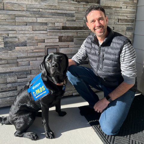 PADSdogs's tweet photo. Congratulations to our newest Accredited Facility Dog Team - Nathan and PADS Bruni. Nathan shared with us that "students love Bruni. Her calm and caring presence are a constant encouragement to our students." #LifeInTheBlueVest #PADSDogs https://t.co/uAtYmABABm