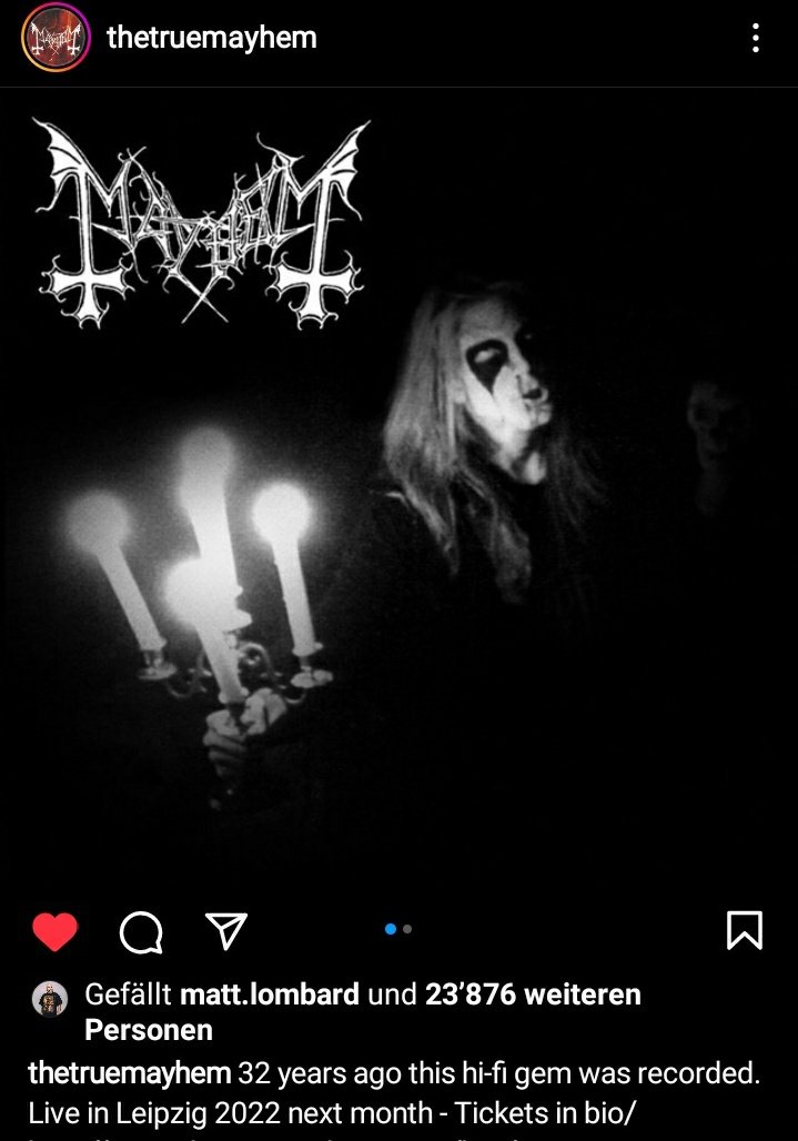 ShockTrendyArt's tweet photo. By the way, I didn’t know anything about this until shortly before the publication of the artpost (which was already planned a few days)!

Makes the post somehow even more fitting.

#Mayhem #LiveinLeipzig #Deathcrush #Dead https://t.co/gvE0KlRgmI