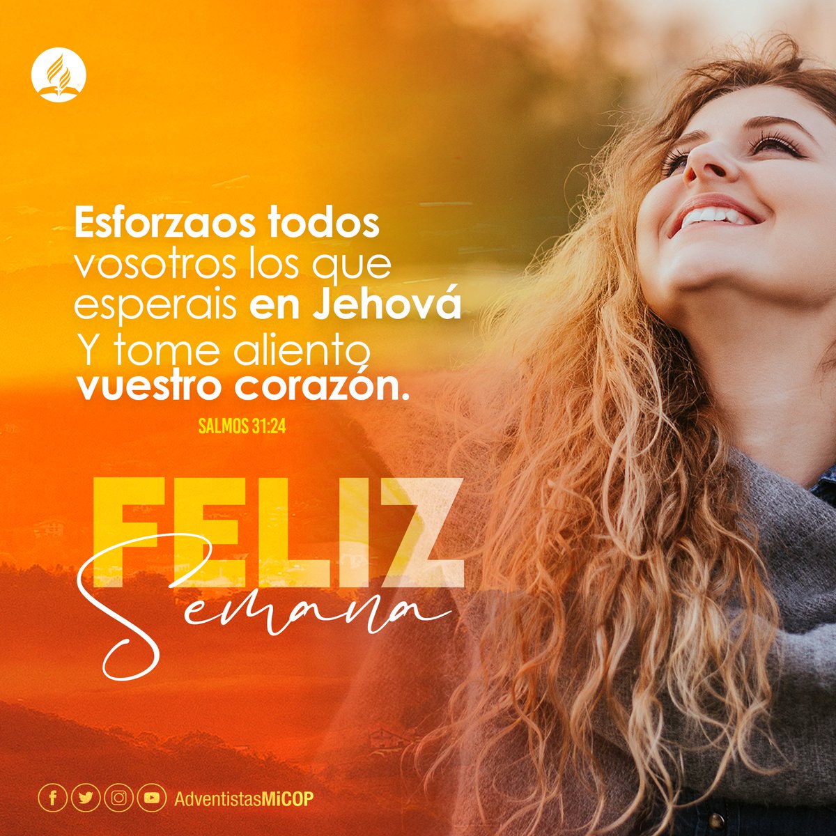 AdventistaMiCOP's tweet photo. ✨ Esforzaos todos vosotros los que esperáis en Jehová, Y tome aliento vuestro corazón. Salmos 31:24

Que en esta nueva semana nuestra #esperanza en Dios sea renovada cada día. 🤗🙏🏻

#FelizSemana #Adventistas #Mensajes https://t.co/CqoPiuAIgG