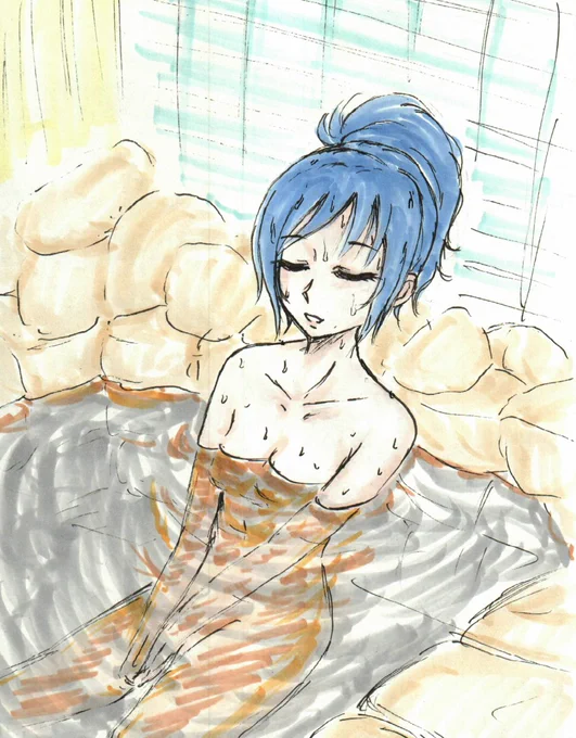 #いい風呂の日ド遅刻過去絵。 