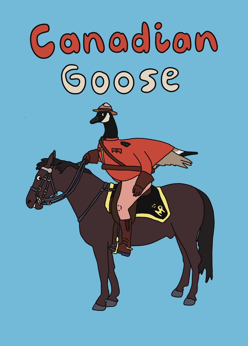 stuffdrawnbad's tweet image. Canada must be feeling left out after all the thanksgiving day hype. So here’s my idea for their next national statue.
.
#canada #canadiangoose #mountie #canadianart #weirdart #surrealism #illustration #digitalillustration #digitalart #doodle #comic #cartoon #simpleart #badart