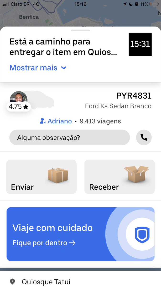 ValeriaTrevisan's tweet photo. Alou @Uber @Uber_Brasil  motorista golpista pegou minha encomenda e parou para abastecer e atrasou em 40 min😡 liguei várias vezes e dizia que já tinha abastecido e estava chegando e pior acrescentou 30$ na corrida https://t.co/ifC5nWSCDl