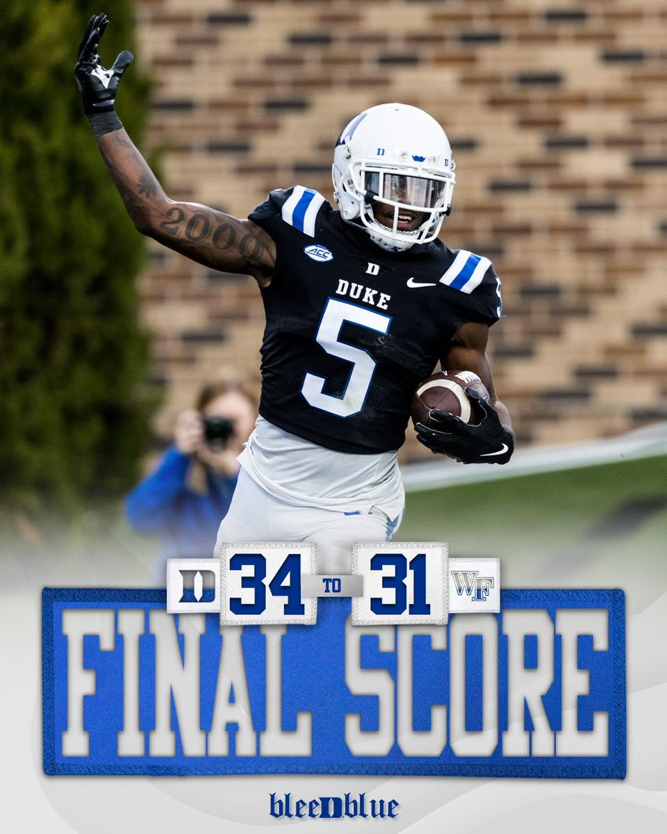 DukeFOOTBALL's tweet photo. 🔵🔵🔵🔵

Ending Senior Night with a WIN😈 https://t.co/FmMf9MpJSM