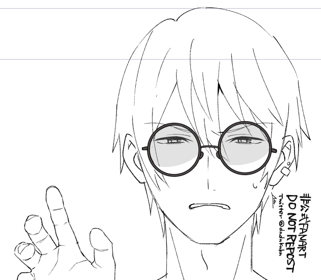 すごい嫌そうに描けた😊😊😊 