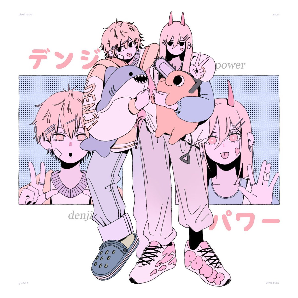 デンジ ,早川アキ ,パワー(チェンソーマン) 「hiya everyone!! inprnt